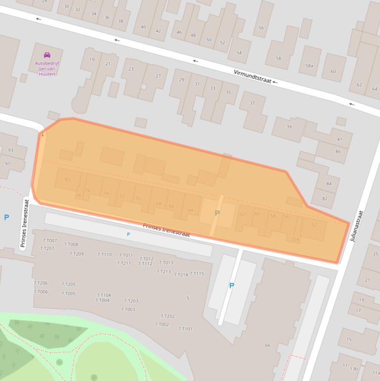 Kaart van postcodegebied 5421DL.
