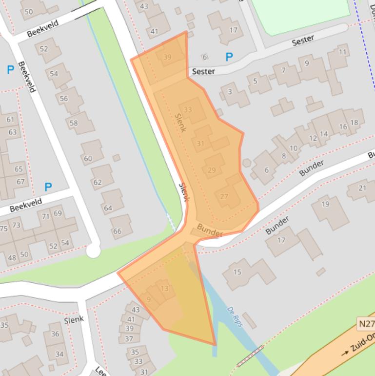 Kaart van postcodegebied 5421DS.