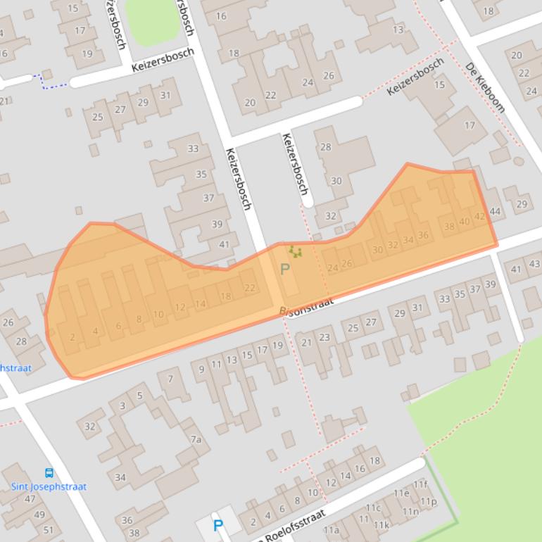 Kaart van postcodegebied 5421ED.