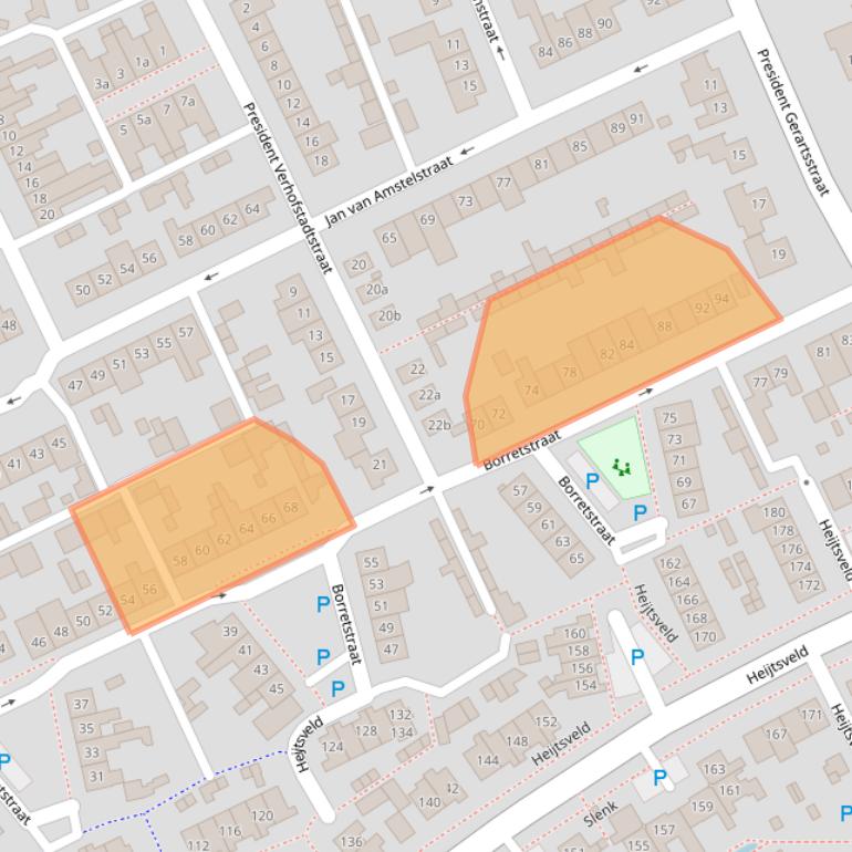 Kaart van postcodegebied 5421EM.