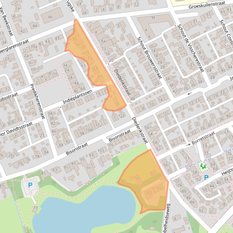 Kaart van postcodegebied 5421EV.