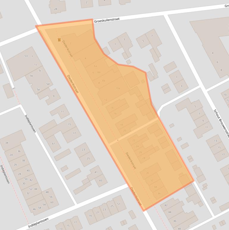 Kaart van postcodegebied 5421EW.