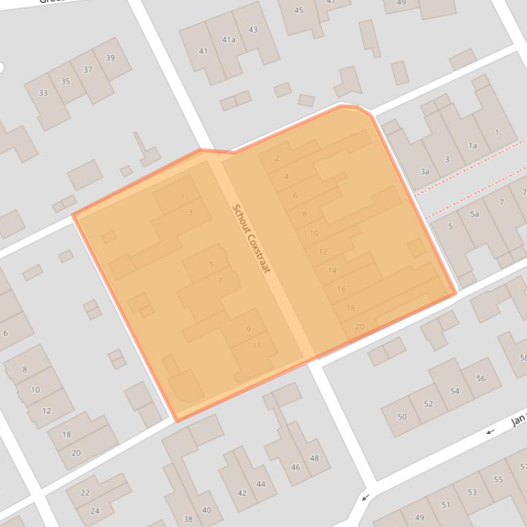 Kaart van postcodegebied 5421GJ.