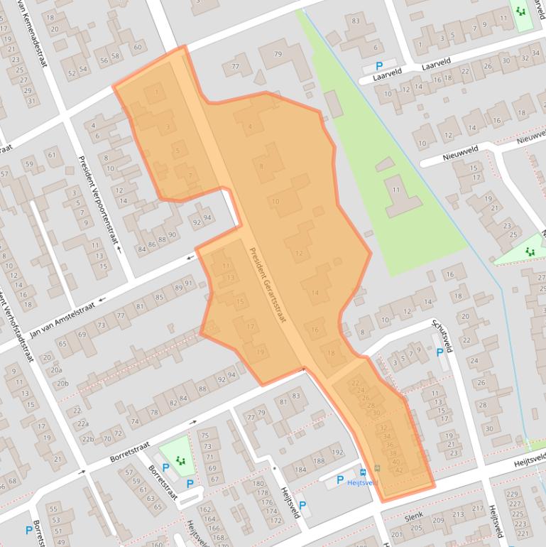 Kaart van postcodegebied 5421HX.