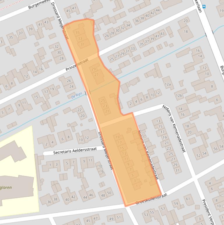 Kaart van postcodegebied 5421JA.