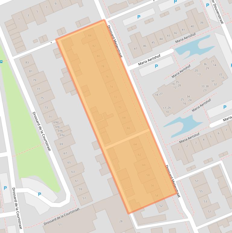Kaart van postcodegebied 5421JD.