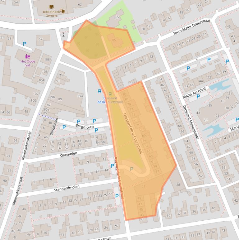 Kaart van postcodegebied 5421JG.