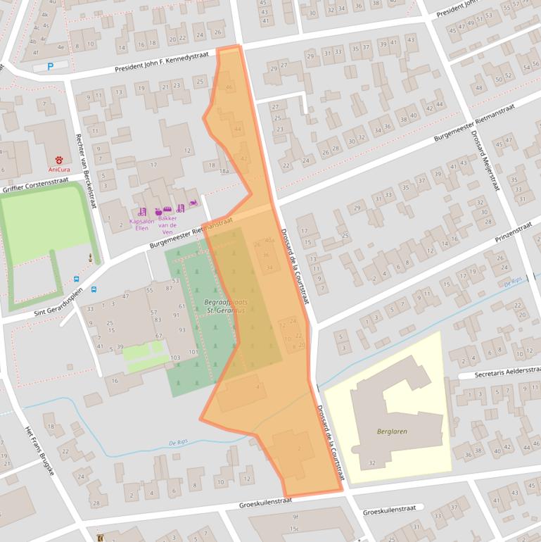 Kaart van postcodegebied 5421JH.