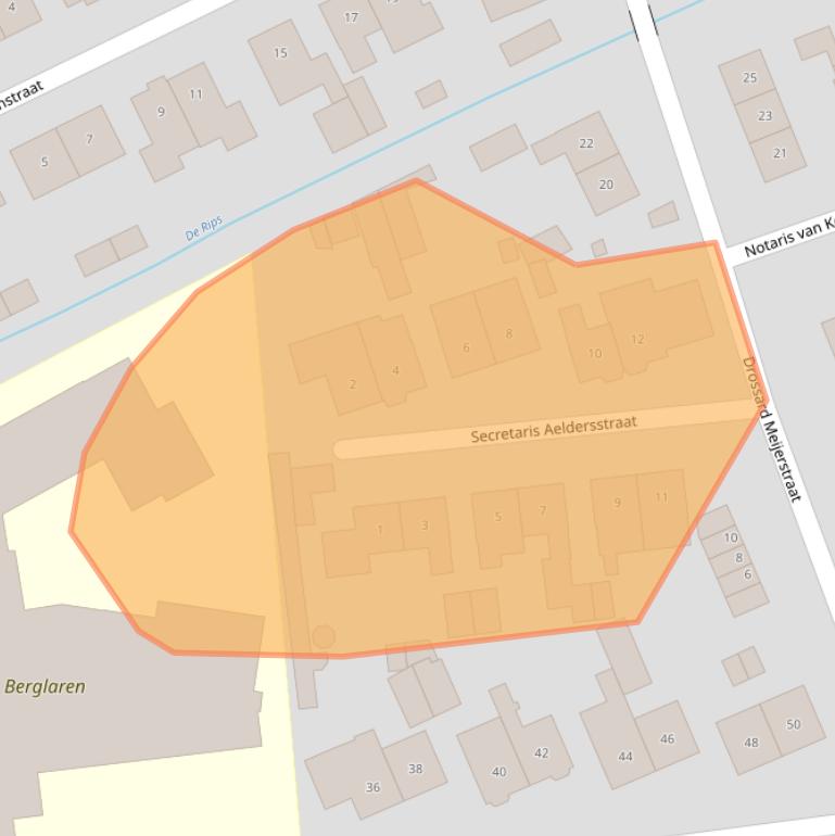 Kaart van postcodegebied 5421JL.