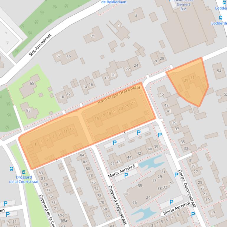 Kaart van postcodegebied 5421JT.