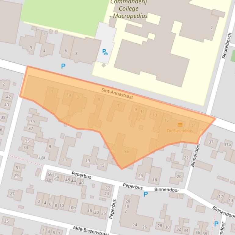 Kaart van postcodegebied 5421KA.