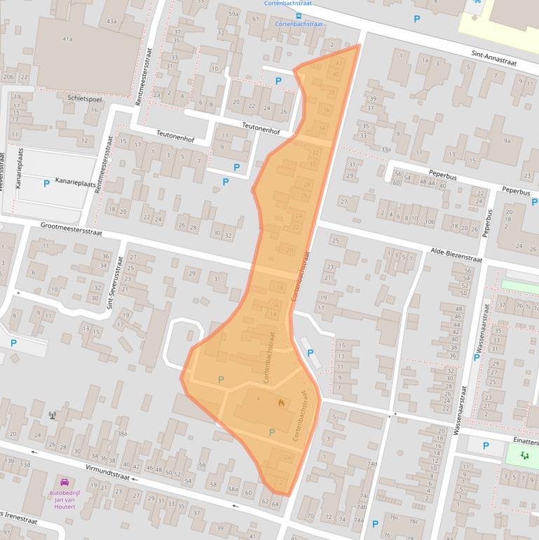 Kaart van postcodegebied 5421KJ.