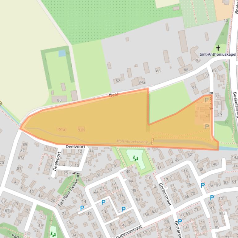 Kaart van postcodegebied 5421KV.