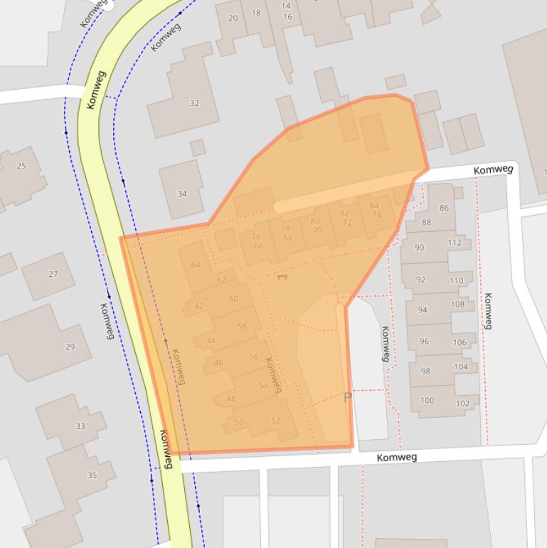 Kaart van postcodegebied 5421LE.