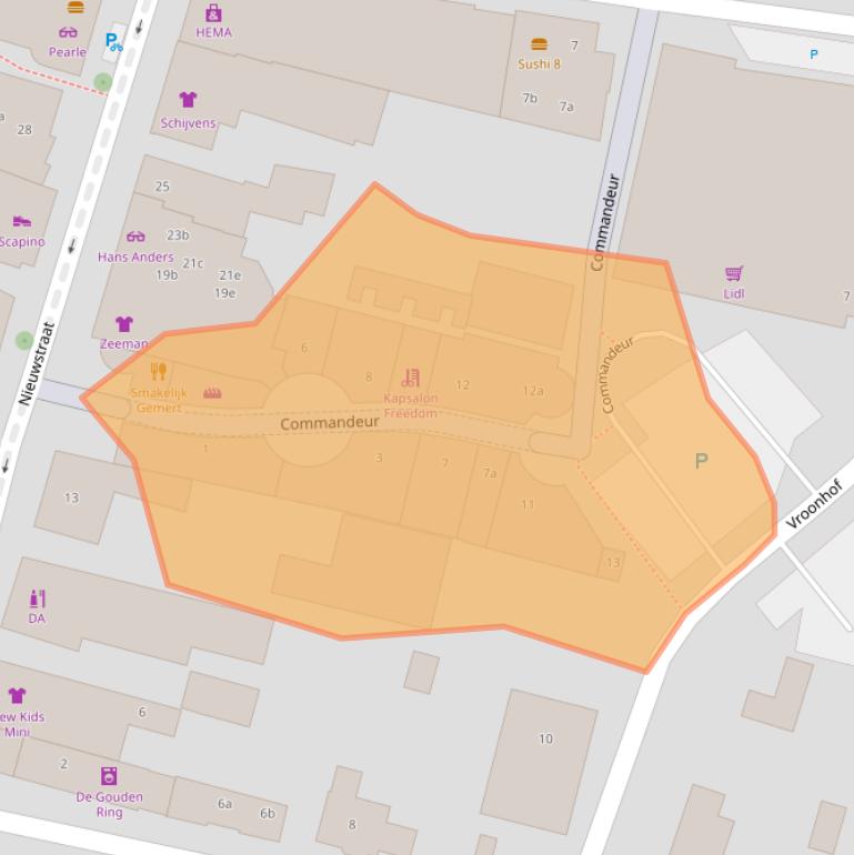Kaart van postcodegebied 5421LK.
