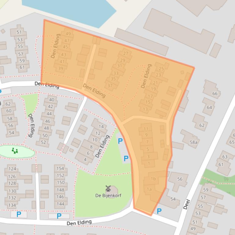 Kaart van postcodegebied 5421MA.