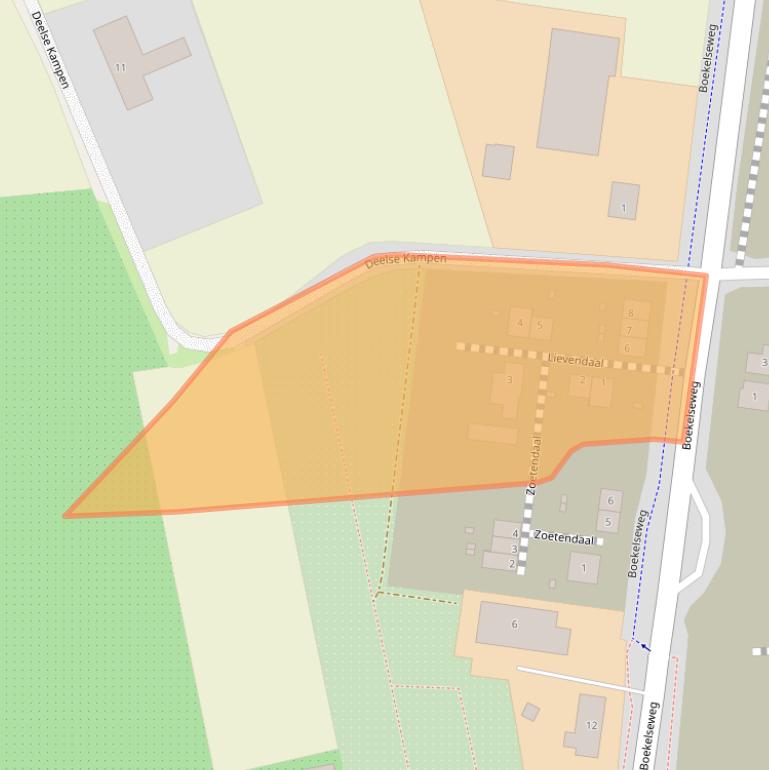 Kaart van postcodegebied 5421ML.