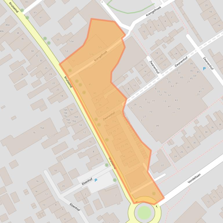 Kaart van postcodegebied 5421NB.