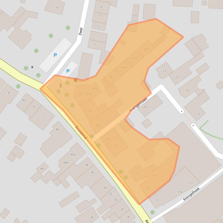 Kaart van postcodegebied 5421NC.