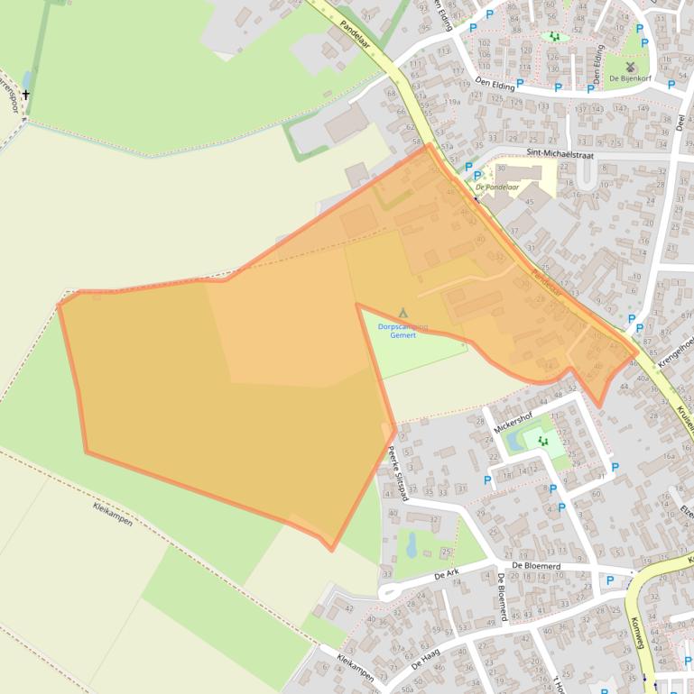 Kaart van postcodegebied 5421NH.