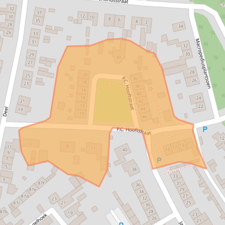 Kaart van postcodegebied 5421PD.