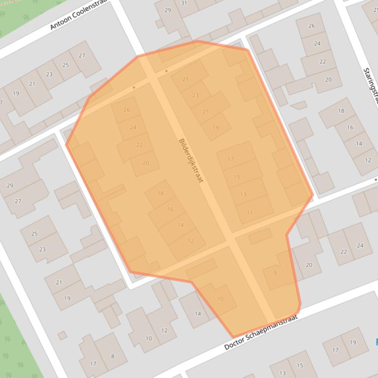 Kaart van postcodegebied 5421PJ.