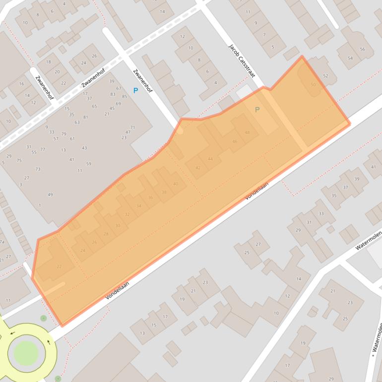 Kaart van postcodegebied 5421PM.