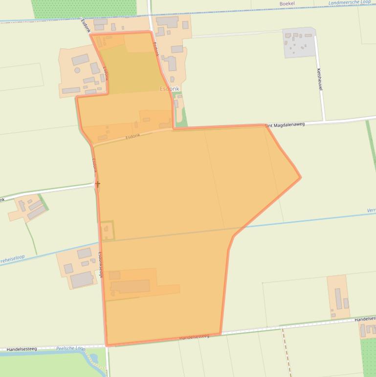 Kaart van postcodegebied 5421PX.