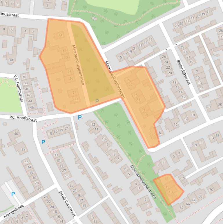 Kaart van postcodegebied 5421RW.