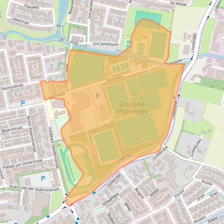 Kaart van postcodegebied 5421SK.