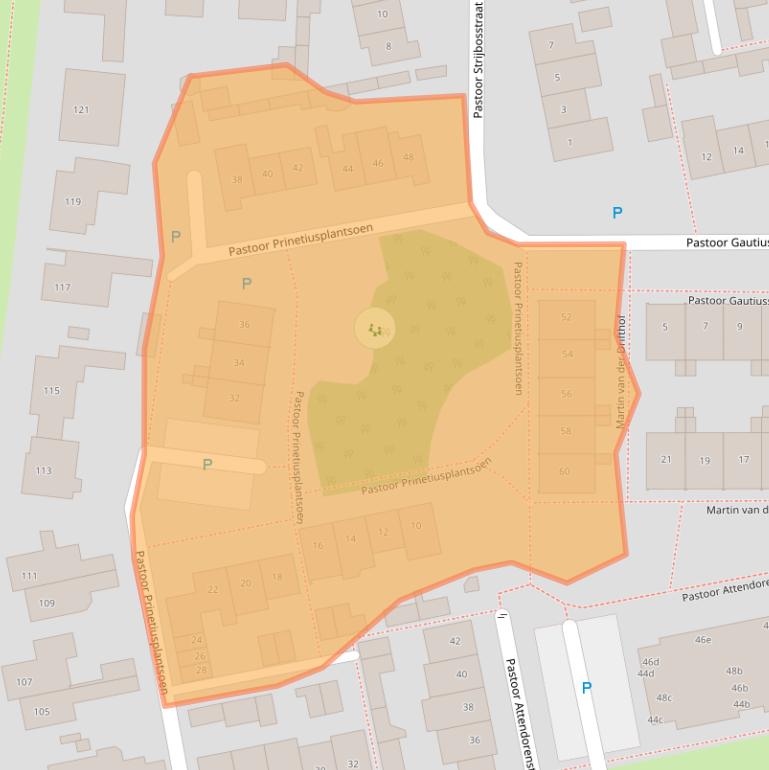 Kaart van postcodegebied 5421SX.
