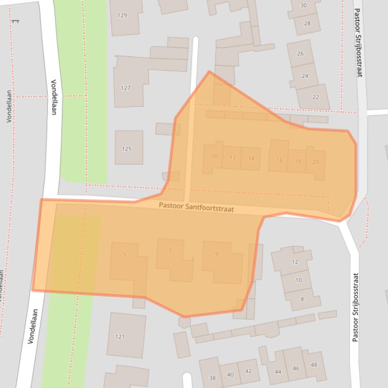 Kaart van postcodegebied 5421SZ.