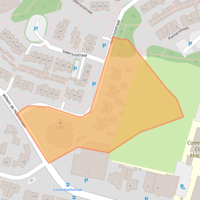 Kaart van postcodegebied 5421TR.