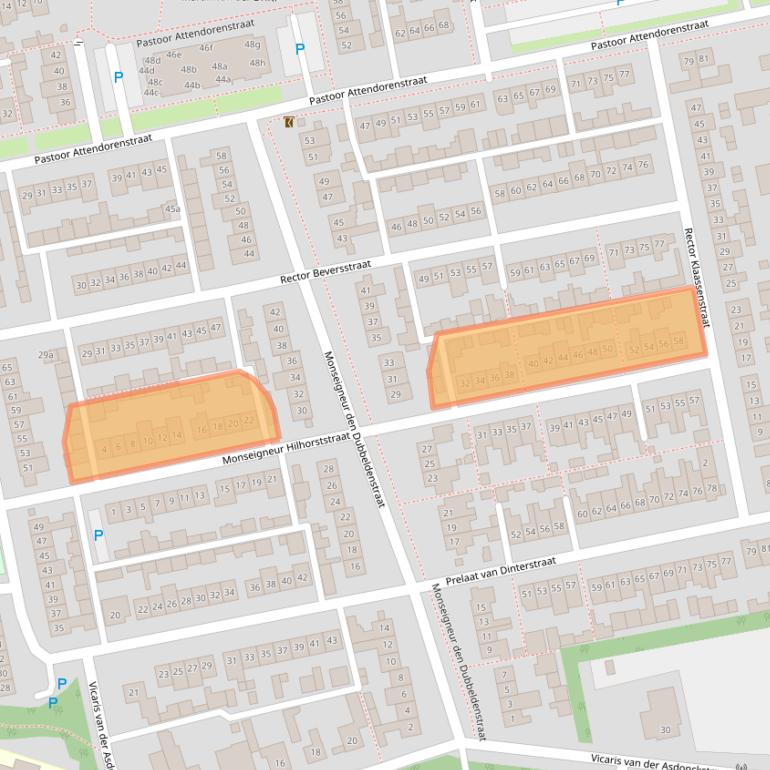 Kaart van postcodegebied 5421VP.