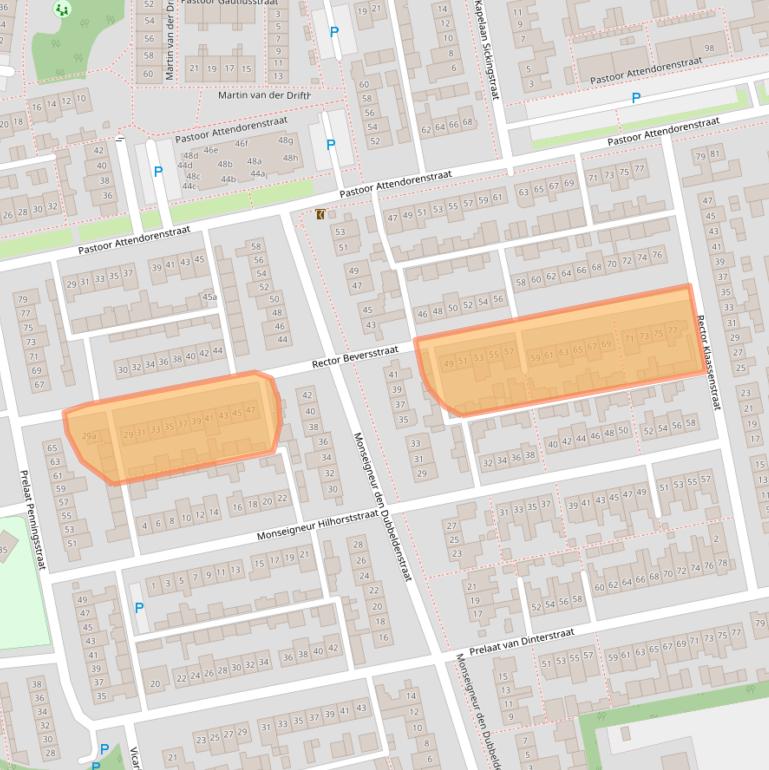 Kaart van postcodegebied 5421VR.