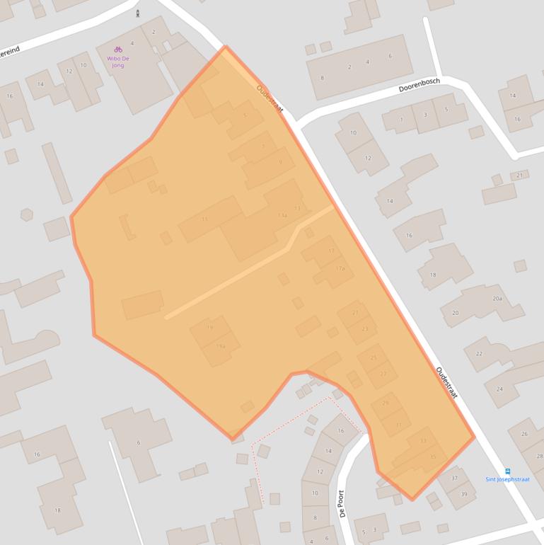 Kaart van postcodegebied 5421WB.