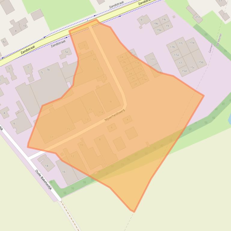 Kaart van postcodegebied 5421WN.