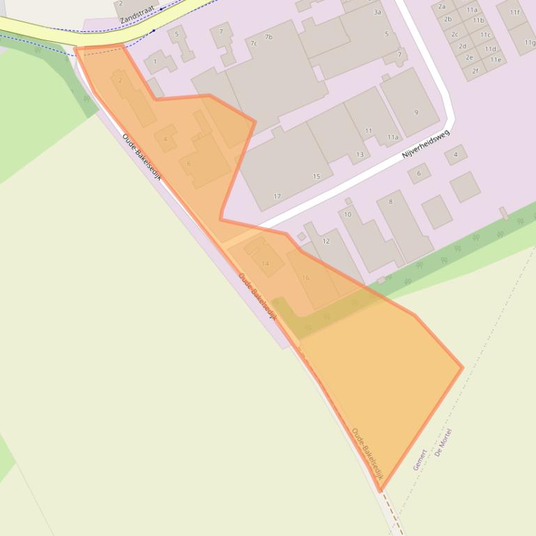 Kaart van postcodegebied 5421WP.