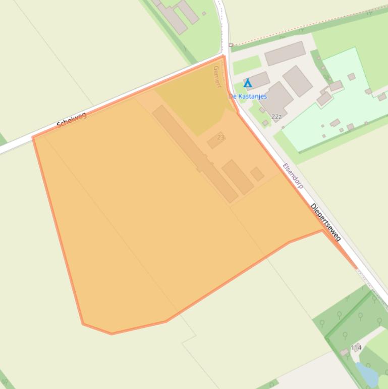 Kaart van postcodegebied 5421XJ.