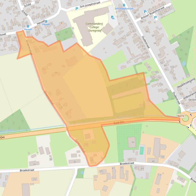 Kaart van postcodegebied 5421XT.