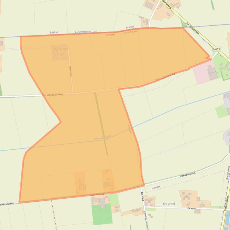 Kaart van postcodegebied 5421ZG.