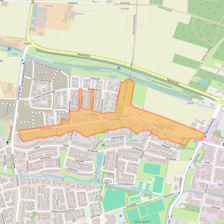 Kaart van postcodegebied 5421ZP.