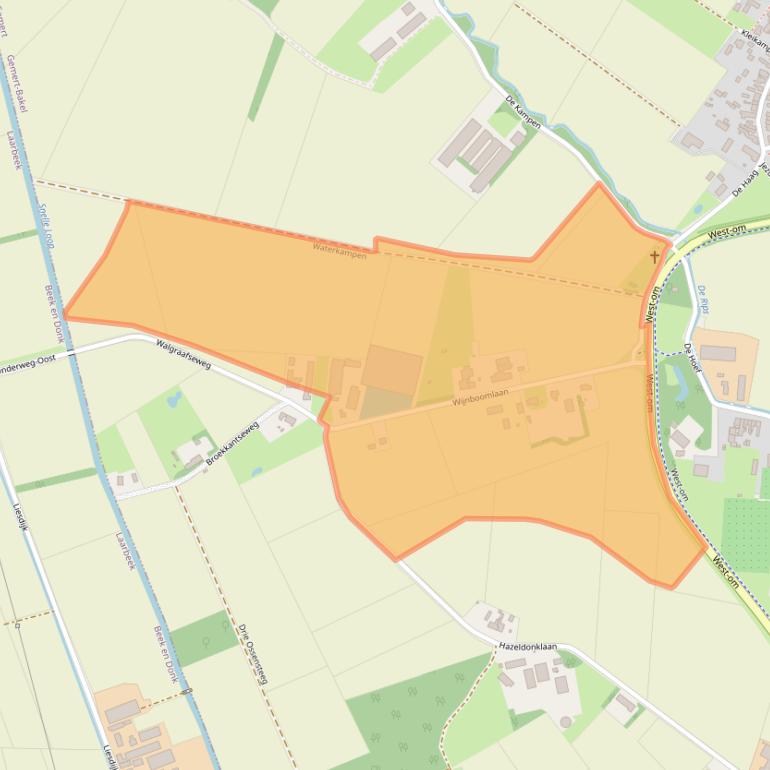 Kaart van postcodegebied 5421ZS.
