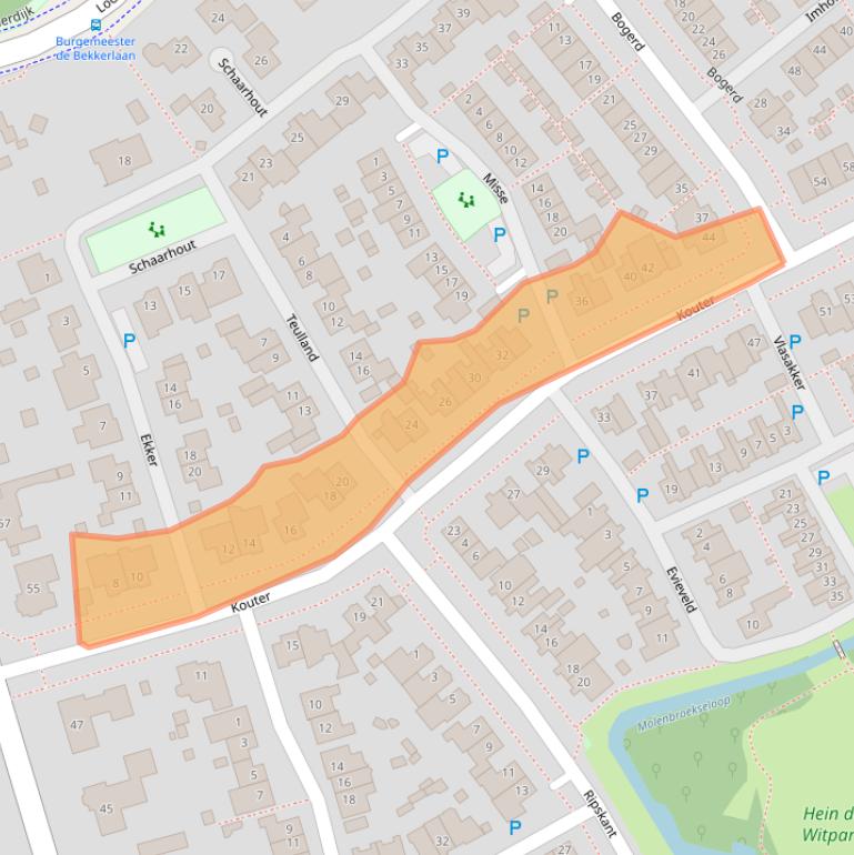 Kaart van postcodegebied 5422AC.