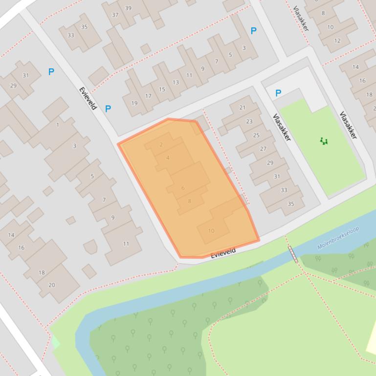 Kaart van postcodegebied 5422AK.