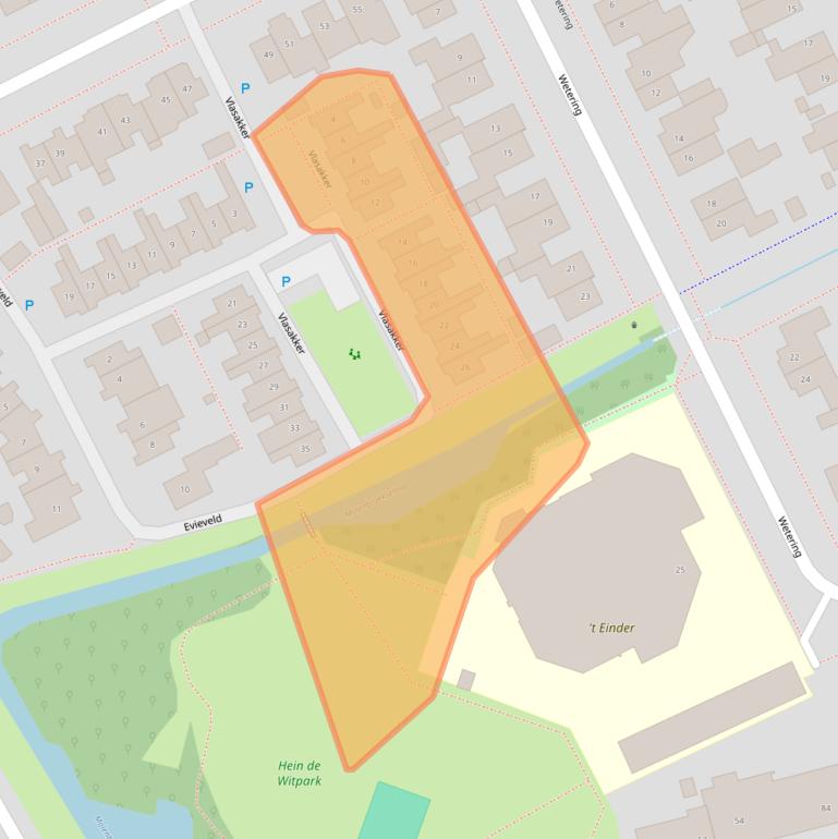 Kaart van postcodegebied 5422AM.