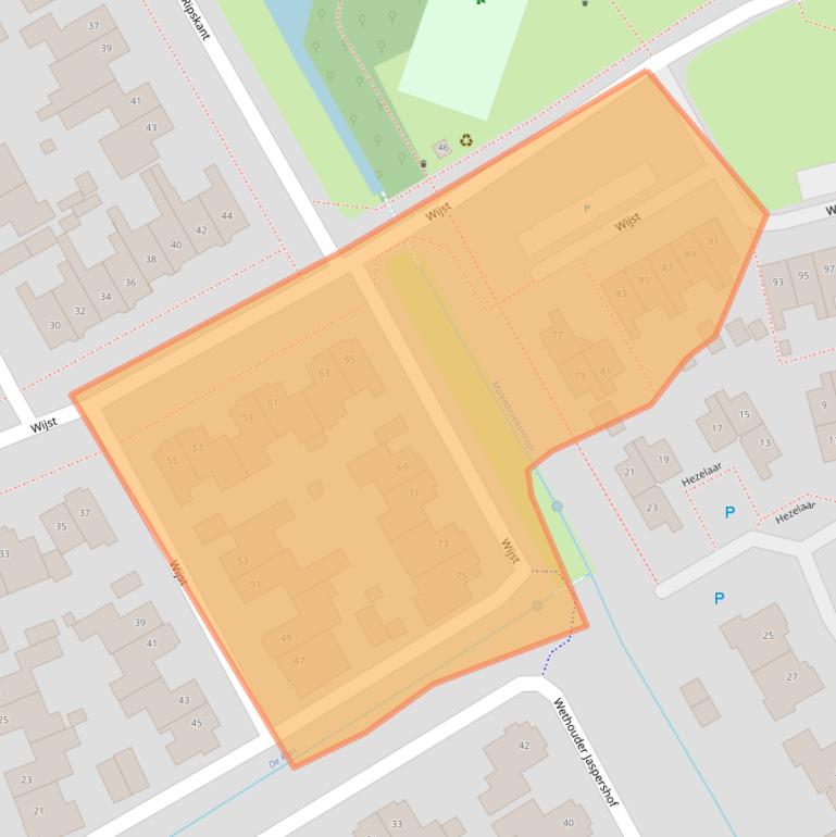 Kaart van postcodegebied 5422AS.