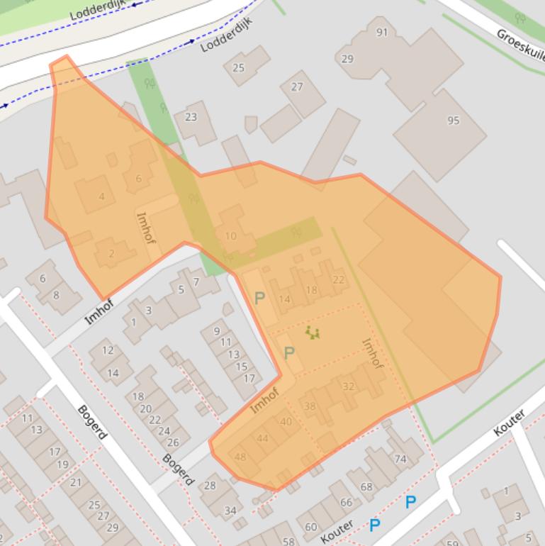 Kaart van postcodegebied 5422BB.