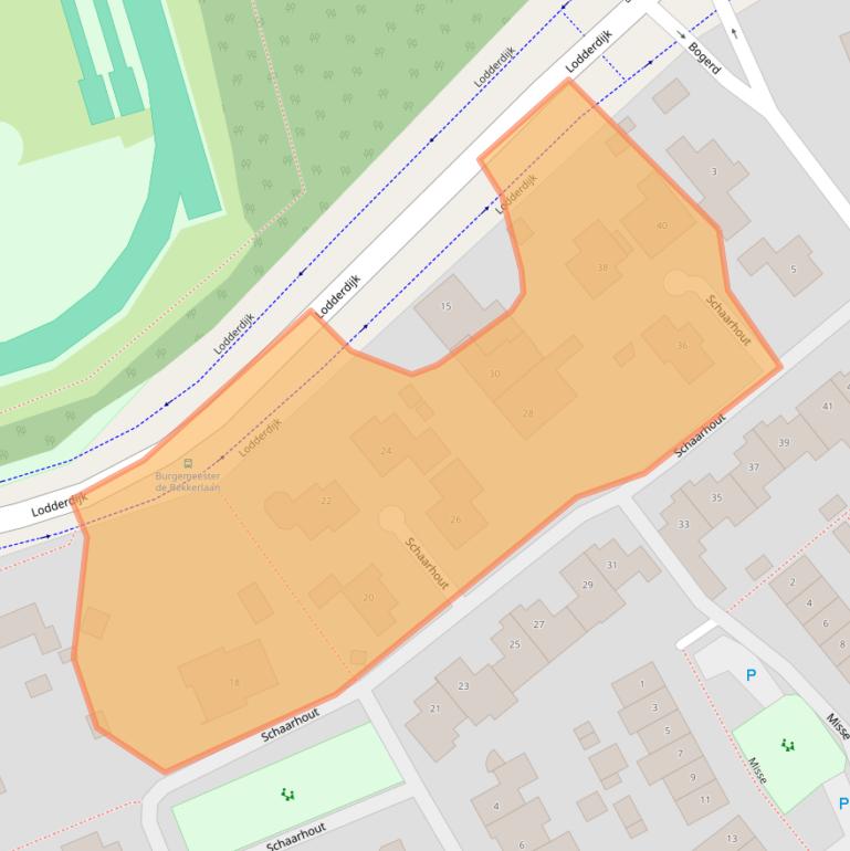 Kaart van postcodegebied 5422BG.