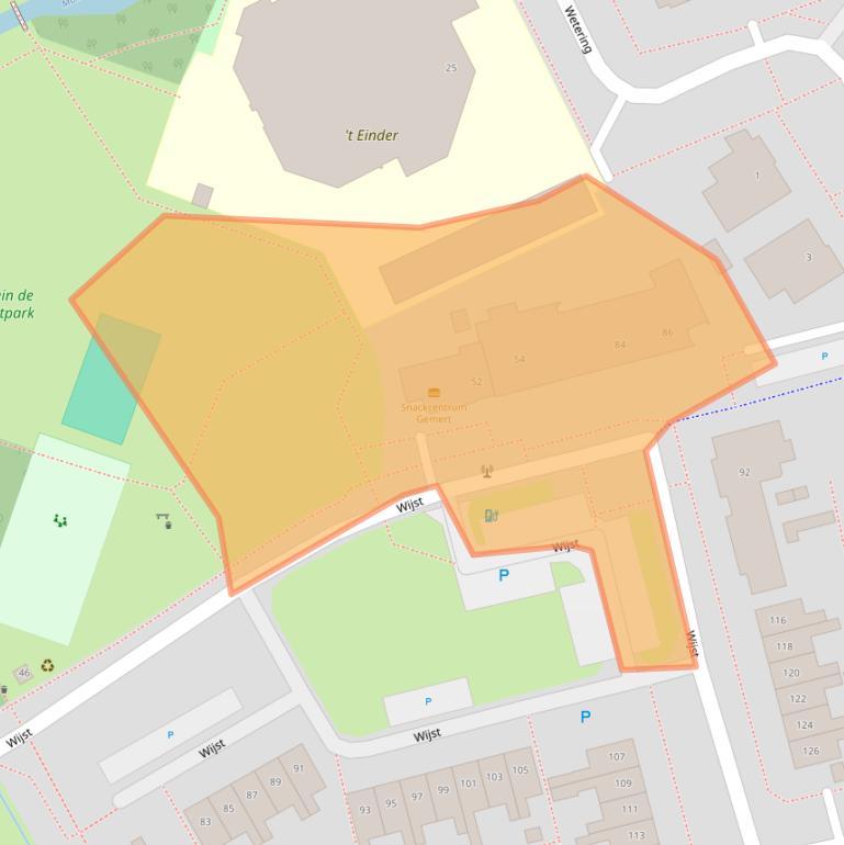Kaart van postcodegebied 5422BS.